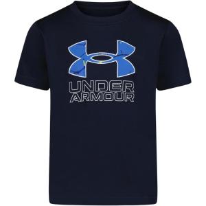 image:imageUnder Armour Boys Short Sleeve Logo Graphic TShirt Lightweight amp Breathable Relaxed FitMidnight Navy Fill