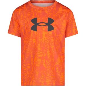 image:imageUnder Armour Boys Short Sleeve Logo Graphic TShirt Lightweight amp Breathable Relaxed FitOrange Printed Big