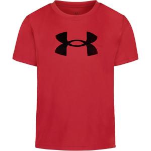 image:imageUnder Armour Boys Short Sleeve Logo Graphic TShirt Lightweight amp Breathable Relaxed FitRed Tech Big Logo