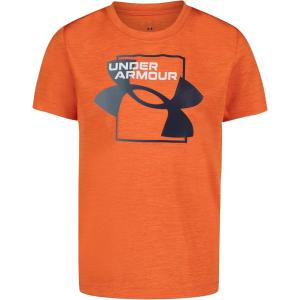 image:imageUnder Armour Boys Short Sleeve Logo Graphic TShirt Lightweight amp Breathable Relaxed FitTeam Orange Twist