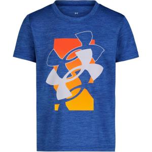 image:imageUnder Armour Boys Short Sleeve Logo Graphic TShirt Lightweight amp Breathable Relaxed FitTeam Royal Stacked
