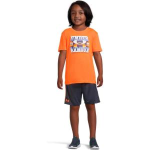 image:imageUnder Armour Boys Ss Tech Logo Short Sleeve Set Little KidBig KidBlaze Orange