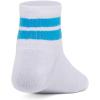 image:imageUnder Armour Kids Youth Essential Quarter Socks 6Pack103 White  White  Electric Blue