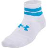 image:imageUnder Armour Kids Youth Essential Quarter Socks 6Pack103 White  White  Electric Blue