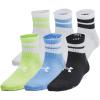 image:imageUnder Armour Kids Youth Essential Quarter Socks 6Pack465 Horizon Blue  Morph Green  White