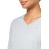 image:imageUnder Armour Womens Velocity Twist Short Sleeve V Neck T Shirt011 Mod Gray   Metallic Silver