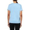 image:imageUnder Armour Womens Velocity Twist Short Sleeve V Neck T Shirt406 Photon Blue   Metallic Silver