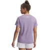 image:imageUnder Armour Womens Velocity Twist Short Sleeve V Neck T Shirt525 Lavish   Metallic Silver