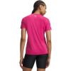 image:imageUnder Armour Womens Velocity Twist Short Sleeve V Neck T Shirt622 Virtual Pink   Metallic Silver