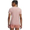 image:imageUnder Armour Womens Velocity Twist Short Sleeve V Neck T Shirt696 Canyon Pink   Metallic Silver