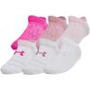 image:imageUnder Armour Boys Youth Essential No Show Socks 6Pairs652 Rebel Pink  Rebel Pink  White