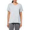 image:imageUnder Armour Womens Velocity Twist Short Sleeve V Neck T Shirt011 Mod Gray   Metallic Silver