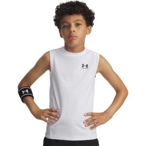image:imageUnder Armour Boys HeatGear Armour Sleeveless TShirtWhite 100Black