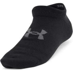 image:imageUnder Armour Boys Youth Essential No Show Socks 6Pairs001 Black  Black  Castlerock