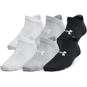 image:imageUnder Armour Boys Youth Essential No Show Socks 6Pairs004 Black  Black  Halo Gray