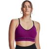 image:imageUnder Armour Womens Seamless Low Long Bra573 Mystic Magenta  Black  Black