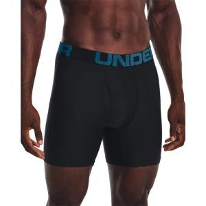 image:imageUnder Armour Mens Performance Tech Boxerjock Brief Underwear 6 Inseam AllDay Comfort amp UltraSoft 3Pack006 Black   Static Blue