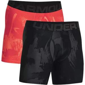 image:imageUnder Armour Mens Performance Tech Boxerjock Brief Underwear 6 Inseam AllDay Comfort amp UltraSoft 3PackBlack 003Venom Red