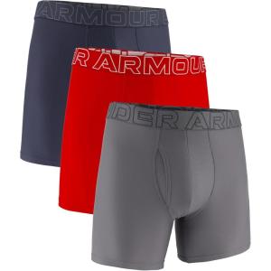 image:imageUnder Armour Mens Performance Tech Boxerjock Brief Underwear 6 Inseam AllDay Comfort amp UltraSoft 3PackDownpour Gray