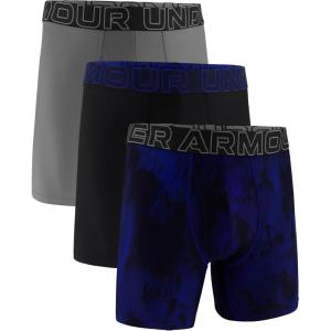 image:imageUnder Armour Mens Performance Tech Boxerjock Brief Underwear 6 Inseam AllDay Comfort amp UltraSoft 3PackGravel Gray Print
