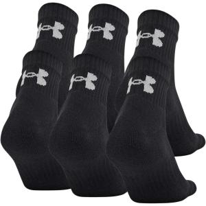 image:imageUnder Armour UnisexAdult Training Cotton Quarter Socks MultipairsBlack 6pairs