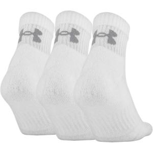 image:imageUnder Armour UnisexAdult Training Cotton Quarter Socks MultipairsWhite 3pairs