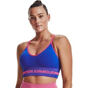 image:imageUnder Armour Womens Seamless Low Long Bra486 Versa Blue   Pink Punk