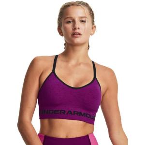 image:imageUnder Armour Womens Seamless Low Long Bra573 Mystic Magenta  Black  Black