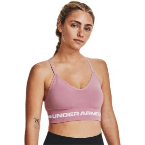 image:imageUnder Armour Womens Seamless Low Long Bra697 Pink Elixir  Pink Elixir  White