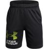 image:imageUnder Armour Boys Tech Logo Shorts005 Black  Green Vibe  White