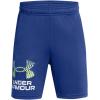 image:imageUnder Armour Boys Tech Logo Shorts432 Tech Blue   Morph Green