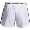 image:imageUnder Armour Girls Tech Play Up Shorts100 White  White  Black