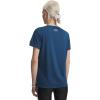 image:imageUnder Armour Womens Tech Short Sleeve V Neck498 Wham Blue   White
