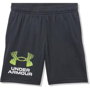 image:imageUnder Armour Boys Tech Logo Shorts005 Black  Green Vibe  White