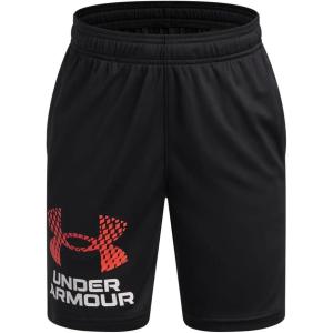 image:imageUnder Armour Boys Tech Logo Shorts006 Black   Venom Red
