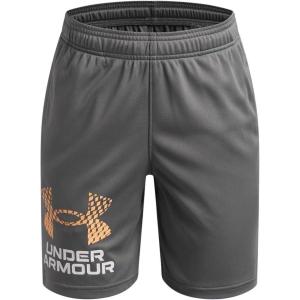 image:imageUnder Armour Boys Tech Logo Shorts709 Clay Green   Orange Bloc