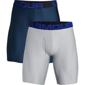 image:imageUnder Armour Mens MultiPack Performance Tech LongLeg Boxer Brief 9 Inseam AllDay ComfortAcademy Blue 409Mod Gray Light Heather