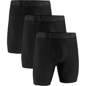 image:imageUnder Armour Mens MultiPack Performance Tech LongLeg Boxer Brief 9 Inseam AllDay ComfortBlack Solid