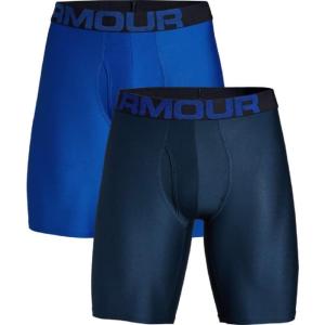 image:imageUnder Armour Mens MultiPack Performance Tech LongLeg Boxer Brief 9 Inseam AllDay ComfortRoyal 400Academy Blue