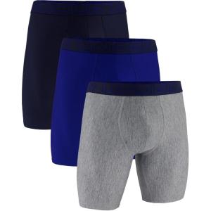 image:imageUnder Armour Mens MultiPack Performance Tech LongLeg Boxer Brief 9 Inseam AllDay ComfortRoyal Solid