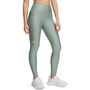 image:imageUnder Armour Womens HeatGear Armour High Waisted Pocketed NoSlip LeggingsSilica Green  White