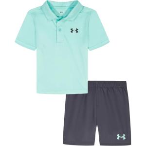image:imageUnder Armour Boys 2piece Short Sleeve Polo and Shorts SetNeo Turquoise