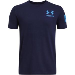 image:imageUnder Armour Boys New Freedom Flag TShirt410 Midnight Navy   Viral Blue