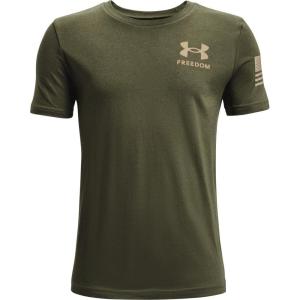 image:imageUnder Armour Boys New Freedom Flag TShirtMarine Od Green 390Desert Sand