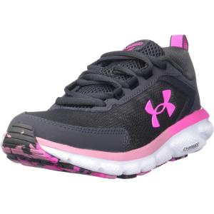 image:imageUnder Armour Womens Charged Assert 9 Running ShoeJet GrayPink ElixirRebel Pink