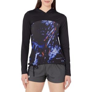 image:imageUnder Armour Womens Isochill Fusion Hoodie003 Black  Black  Baja Blue