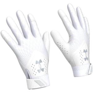 image:imageUnder Armour Girls Glyde Softball Gloves100 White  White  Halo Gray