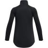 image:imageUnder Armour Girls Tech Graphic Half Zip Hoodie001 Black   Metallic Silver