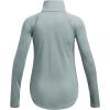 image:imageUnder Armour Girls Tech Graphic Half Zip Hoodie348 Silica Green   Metallic Silver