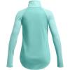 image:imageUnder Armour Girls Tech Graphic Half Zip Hoodie482 Radial Turquoise   Metallic Silver